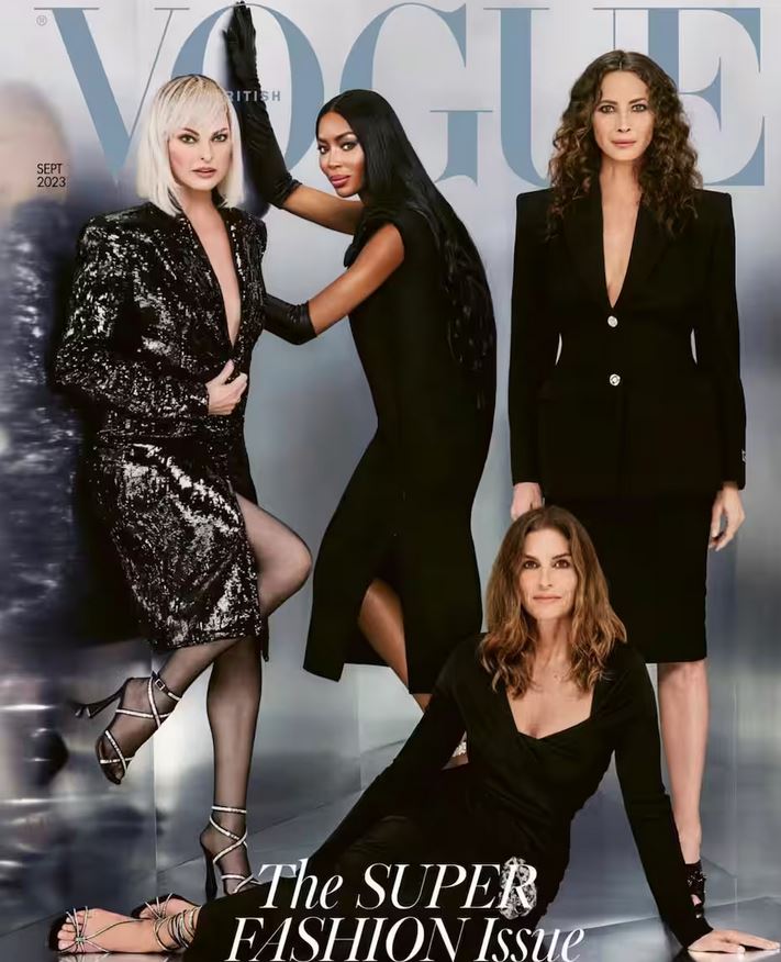 vogue septembree 2023- naomi linda - supermodels années 90